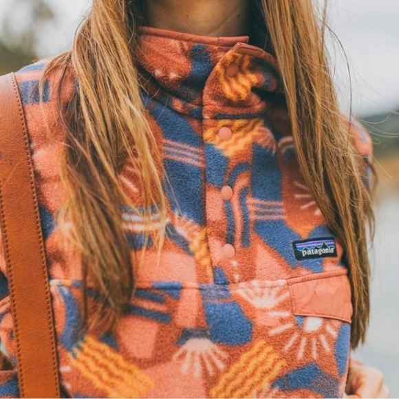 RARE🔥 Patagonia Women's Lightweight Synchilla Snap-T Fleece Pullover, Big Sisu - Picture 3 of 10